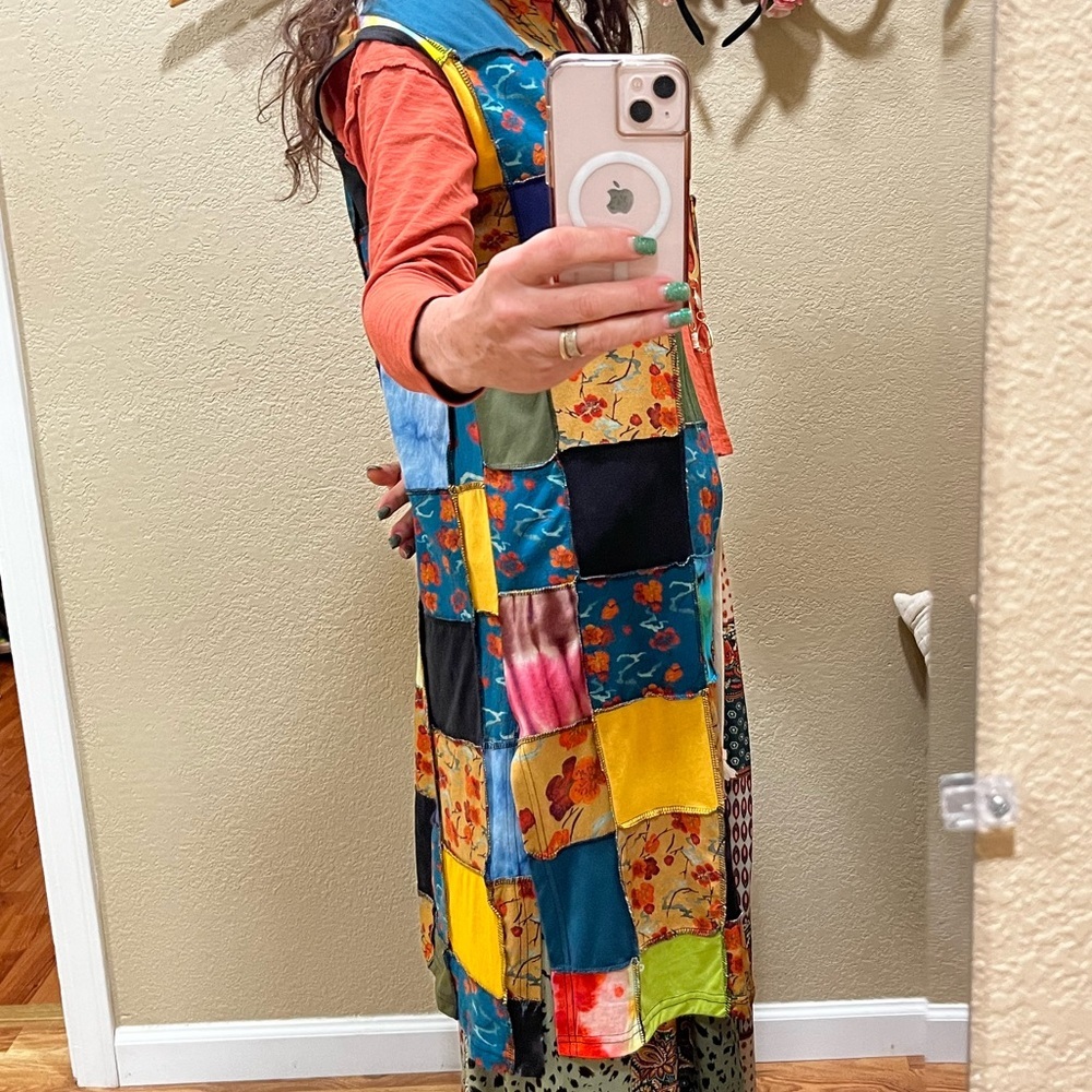 Multicolor Patchwork Vest - image 4